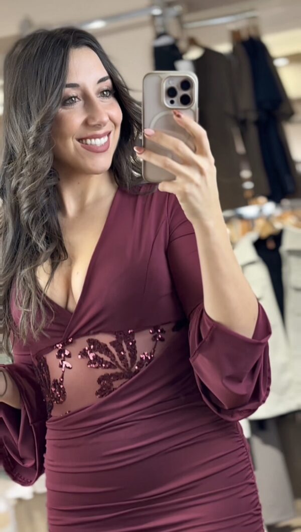 VESTIDO MERY APERTURA LENTEJUELA